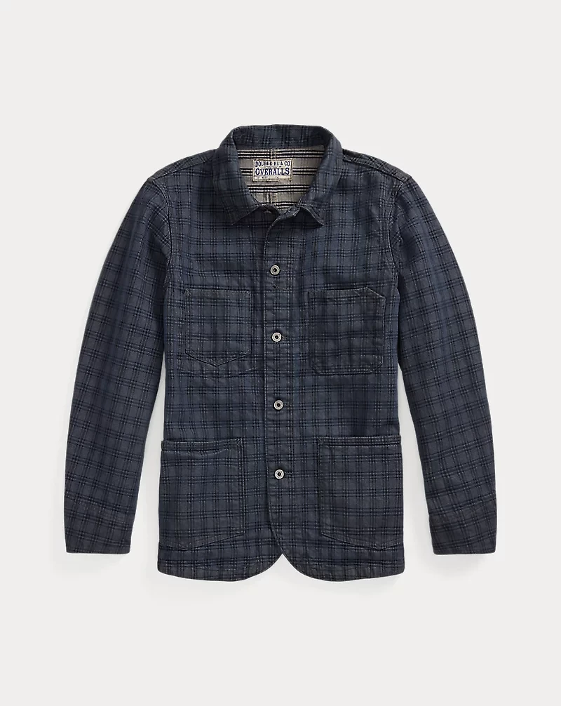 Plaid Jacquard Denim Jacket