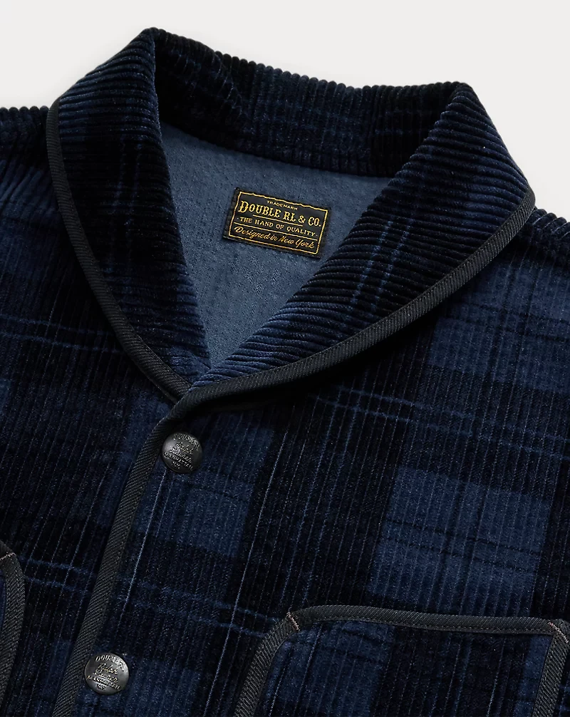 Plaid-Print Corduroy Jacket