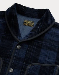 Plaid-Print Corduroy Jacket