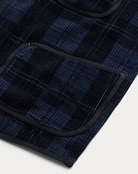 Plaid-Print Corduroy Jacket