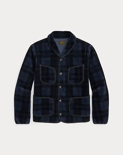 Plaid-Print Corduroy Jacket