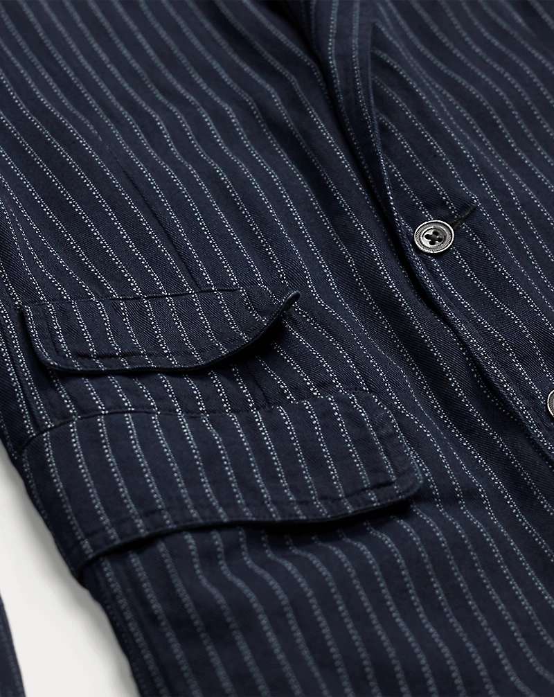 Unconstructed Indigo Twill Sport Coat