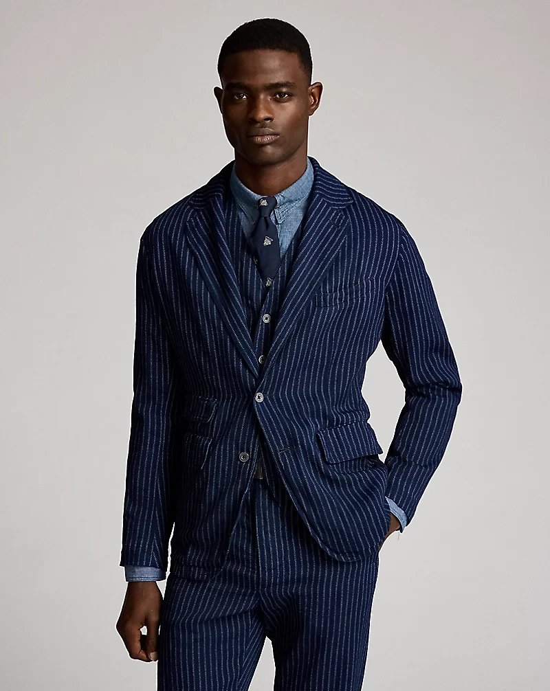 Unconstructed Indigo Twill Sport Coat