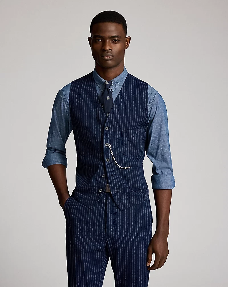 Indigo Twill Vest