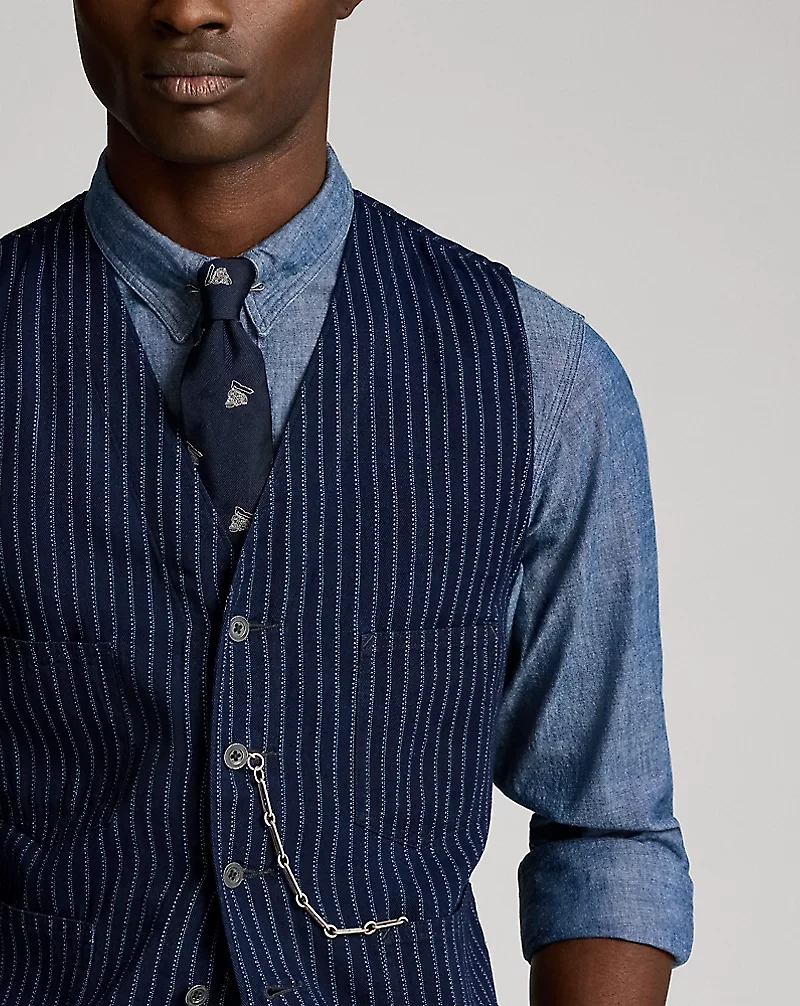 Indigo Twill Vest