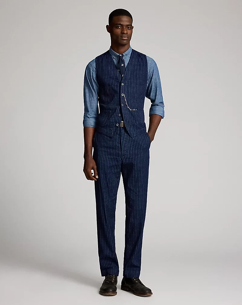 Indigo Twill Vest