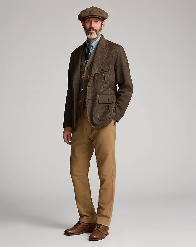 Unconstructed Herringbone Sport Coat