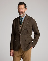 Unconstructed Herringbone Sport Coat