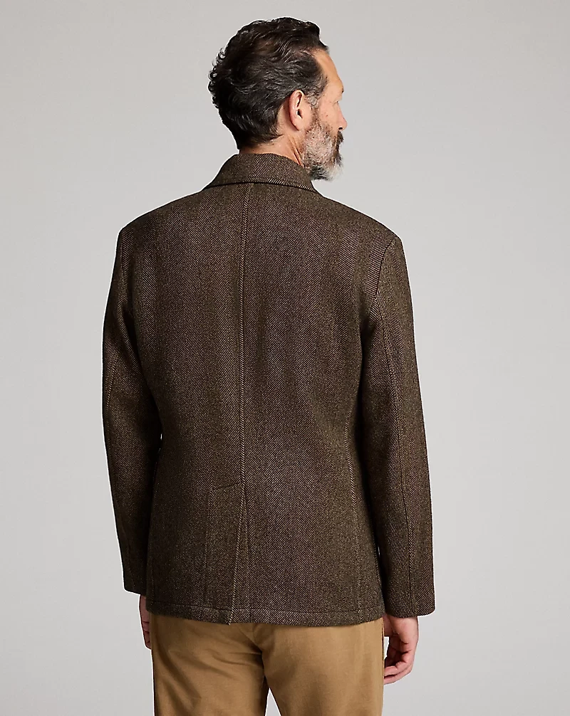 Unconstructed Herringbone Sport Coat