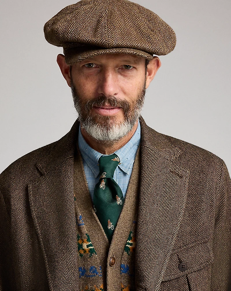 Unconstructed Herringbone Sport Coat
