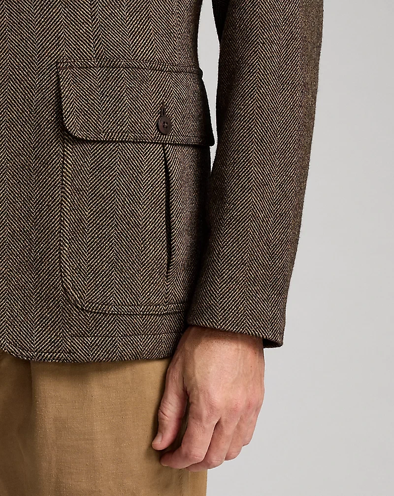 Unconstructed Herringbone Sport Coat