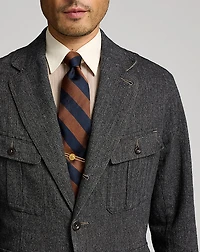 Cotton-Linen Herringbone Sport Coat