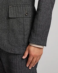 Cotton-Linen Herringbone Sport Coat