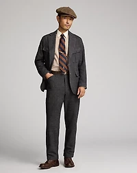 Cotton-Linen Herringbone Field Pant