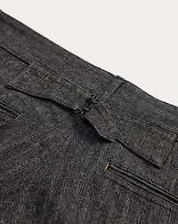Cotton-Linen Herringbone Field Pant