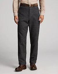 Cotton-Linen Herringbone Field Pant