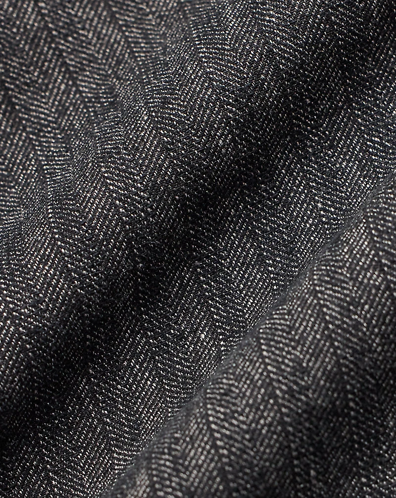 Cotton-Linen Herringbone Field Pant