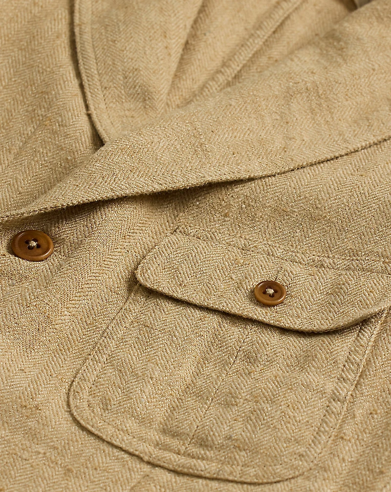 Unconstructed Herringbone Sport Coat