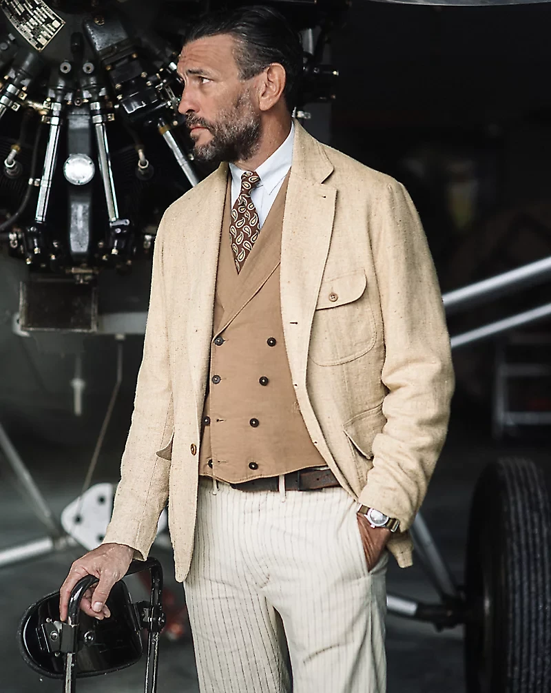 Unconstructed Herringbone Sport Coat