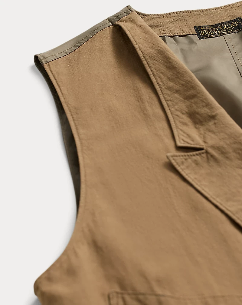 Double-Breasted Cotton-Linen Vest