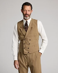 Double-Breasted Cotton-Linen Vest