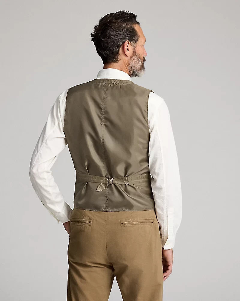 Double-Breasted Cotton-Linen Vest