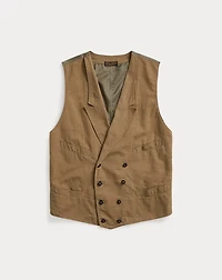 Double-Breasted Cotton-Linen Vest