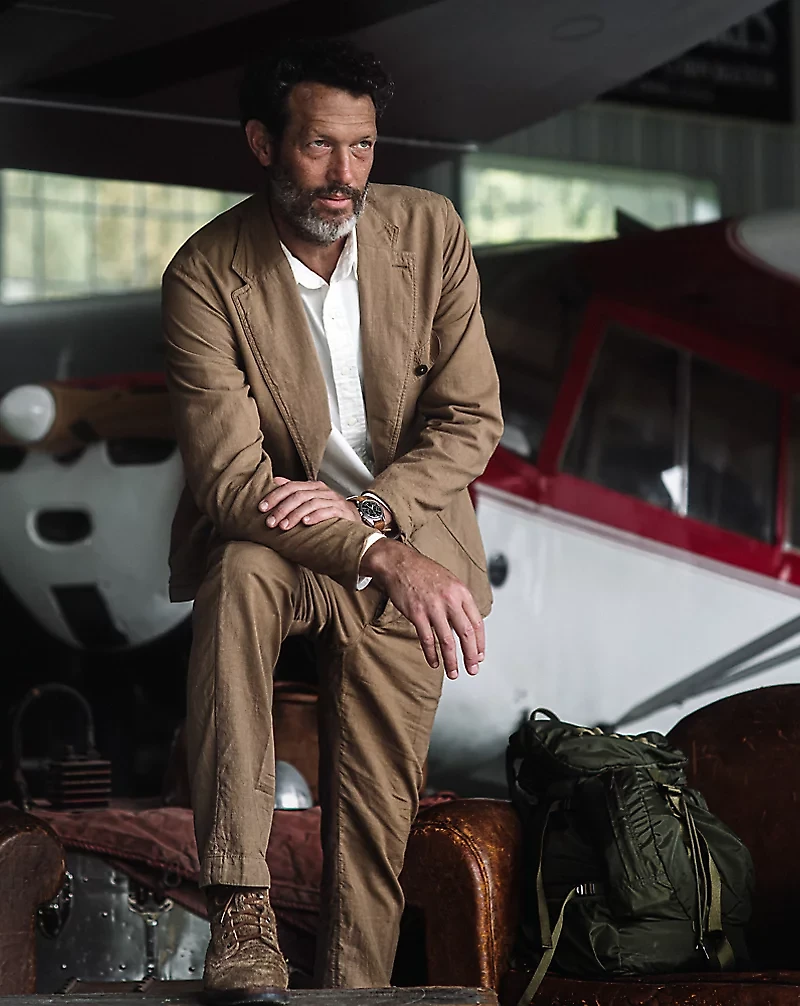Pleated Cotton-Linen Pant
