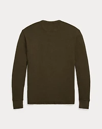 Garment-Dyed Waffle-Knit Crewneck