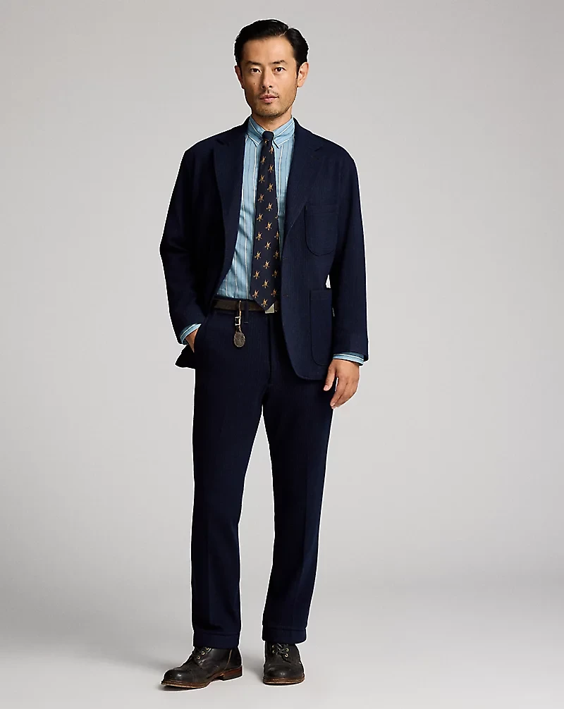 Jacquard-Knit Officer’s Pant