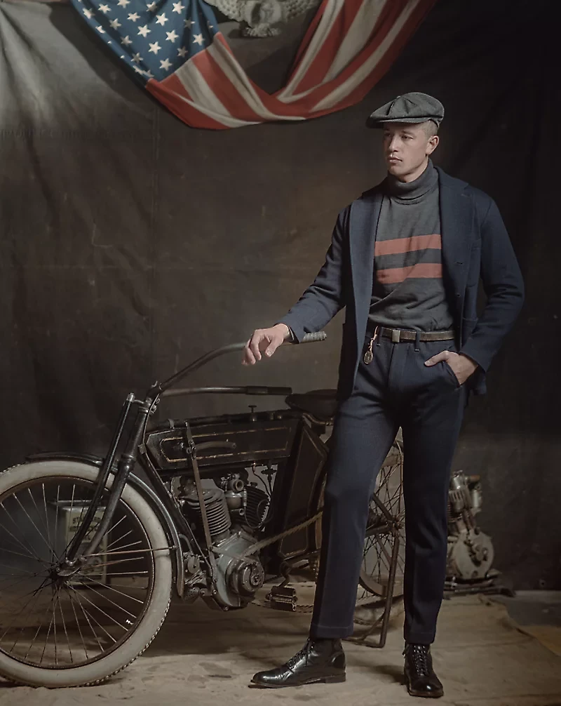 Jacquard-Knit Officer’s Pant
