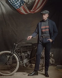 Jacquard-Knit Officer’s Pant