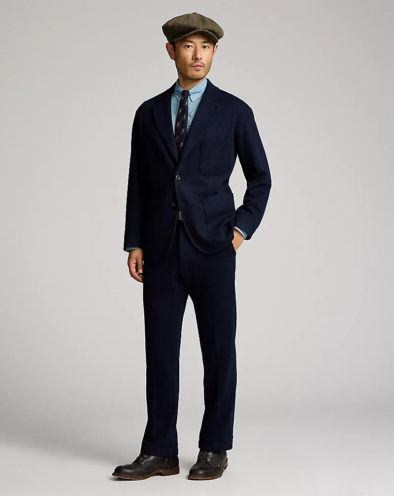 Jacquard-Knit Officer’s Pant