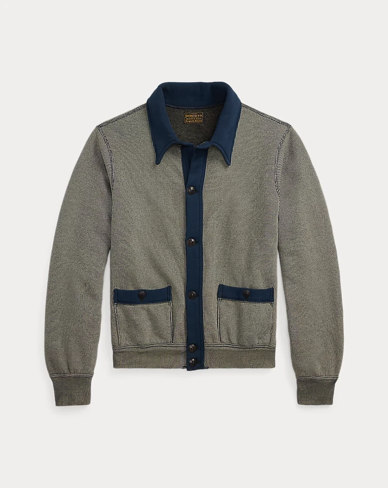 Striped Jacquard-Knit Cardigan