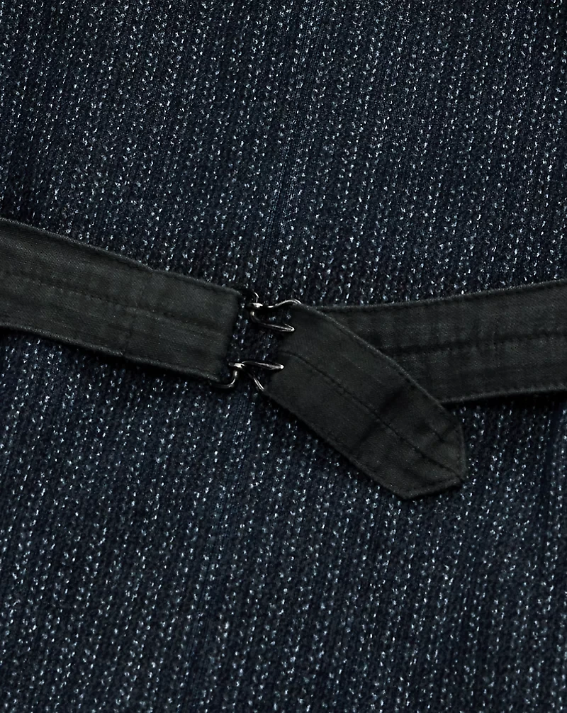 Print Indigo Fleece Vest