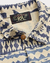 Nautical-Print Jersey Camp Shirt