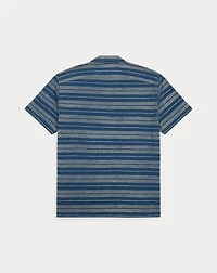 Indigo Striped Jersey Camp Shirt