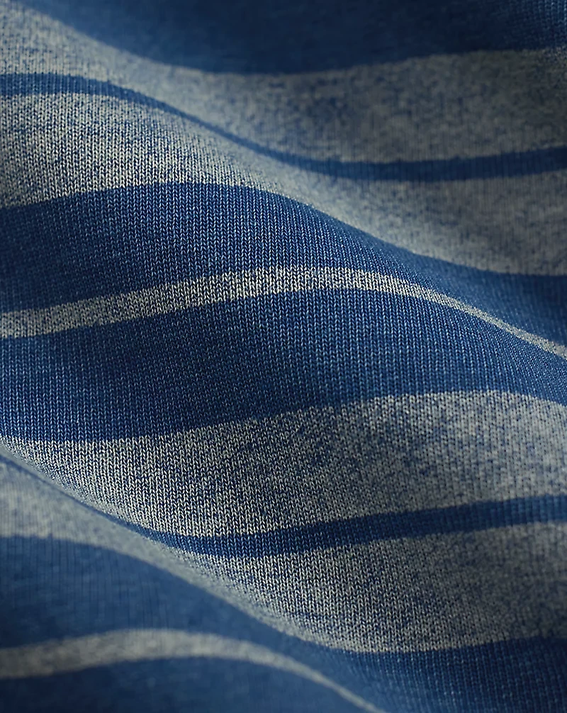 Indigo Striped Jersey Camp Shirt