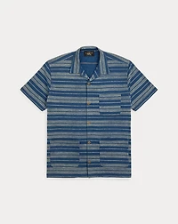 Indigo Striped Jersey Camp Shirt