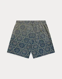 Indigo Shell-Print Jersey Short