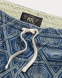 Indigo Shell-Print Jersey Short