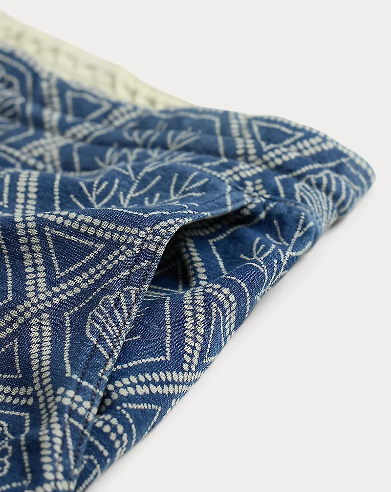Indigo Shell-Print Jersey Short