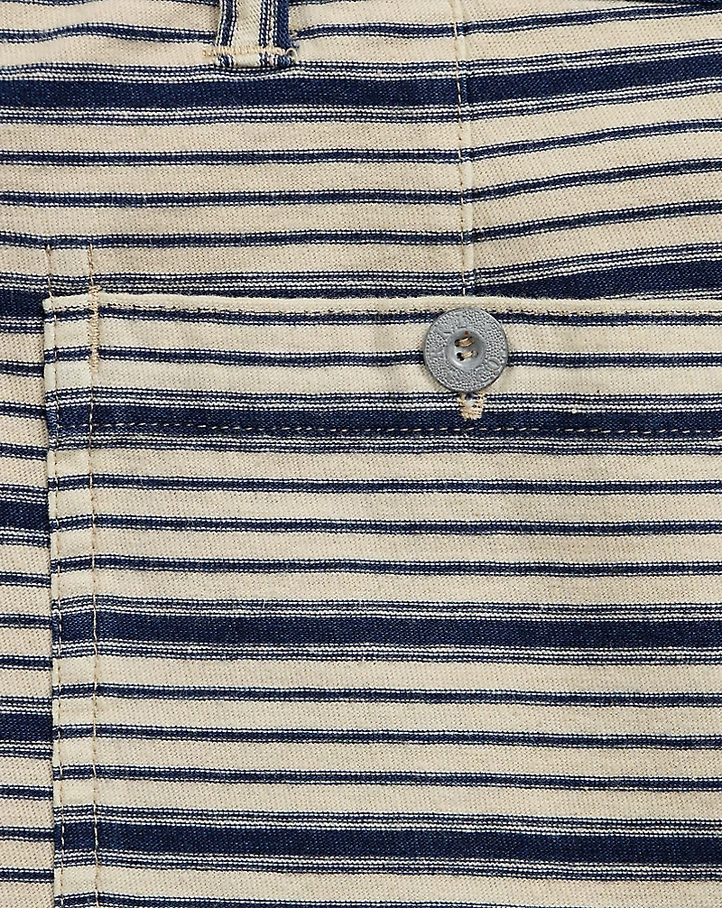 Indigo Striped Jersey Short
