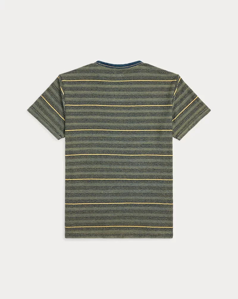 Indigo Striped Jacquard T-Shirt