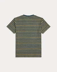 Indigo Striped Jacquard T-Shirt