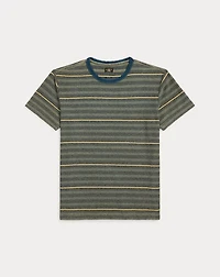 Indigo Striped Jacquard T-Shirt