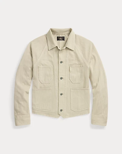 Knit Herringbone Twill Jacket