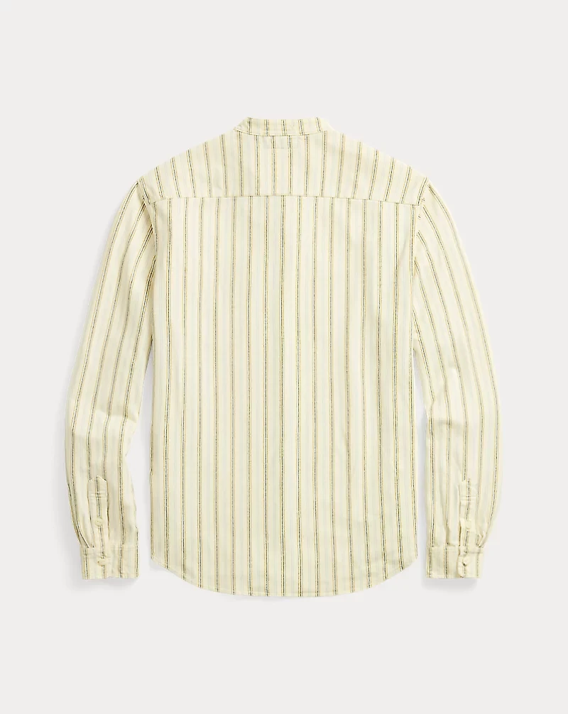 Striped Linen-Cotton Jersey Shirt