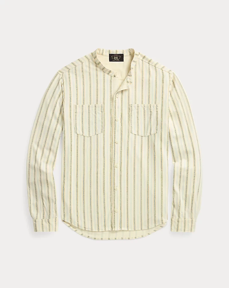 Striped Linen-Cotton Jersey Shirt