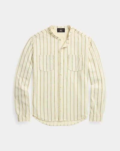 Striped Linen-Cotton Jersey Shirt